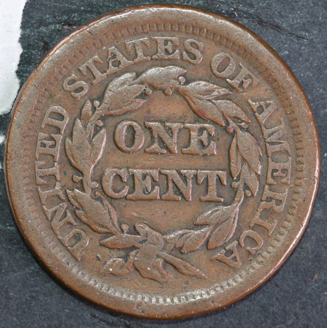 1853 Large Cent, Very Good Circulated Coin, Store Sale #CT1421