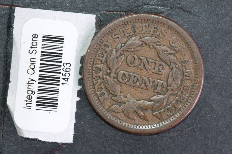 1854 Large Cent, Affordable Circulated Coin, Store Sale