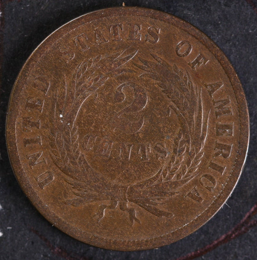1867 Two Cent Piece. "Double Die", Affordable Collectible Coin, Store# 2C0013