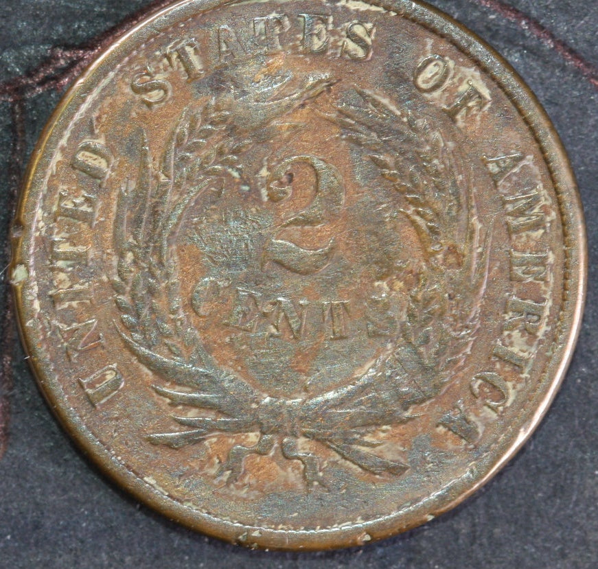 1870 Two Cent Piece. Affordable Collectible Coin, Store# 2C0018