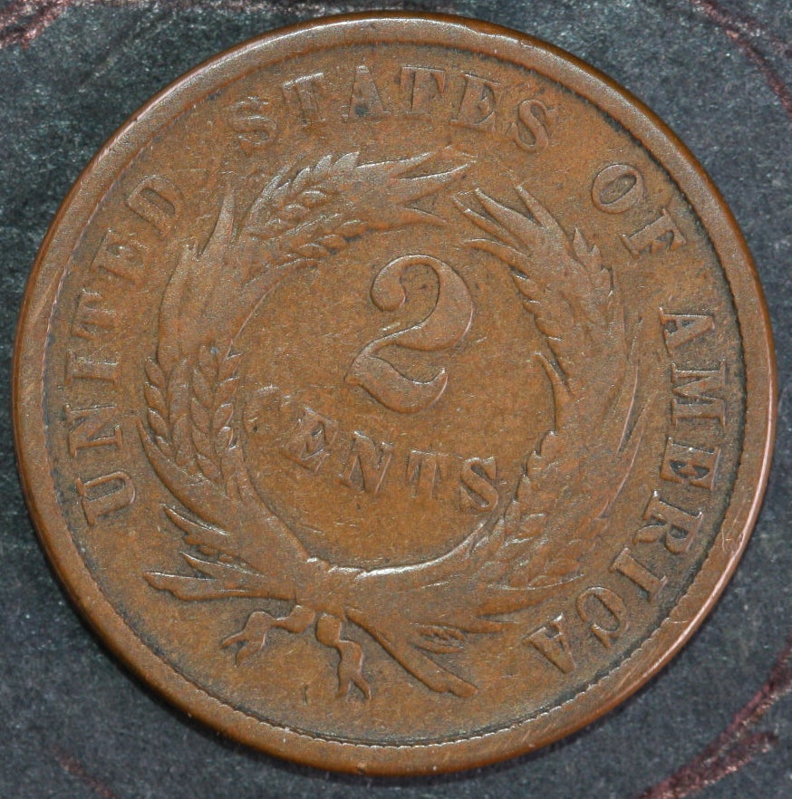 1870 Two Cent Piece. Affordable Collectible Coin, Store# 2C0017