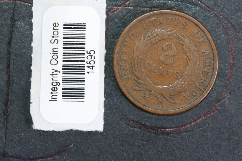 1870 Two Cent Piece. Affordable Collectible Coin, Store
