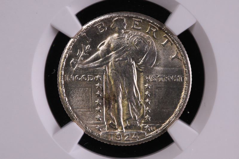 1924-D Standing Liberty Quarter, NGC MS-62, Blast White Strike.