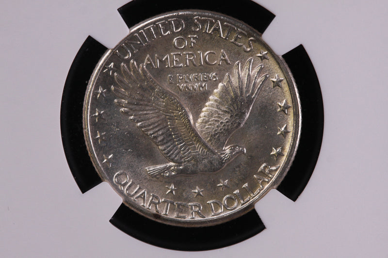 1924-D Standing Liberty Quarter, NGC MS-62, Blast White Strike.
