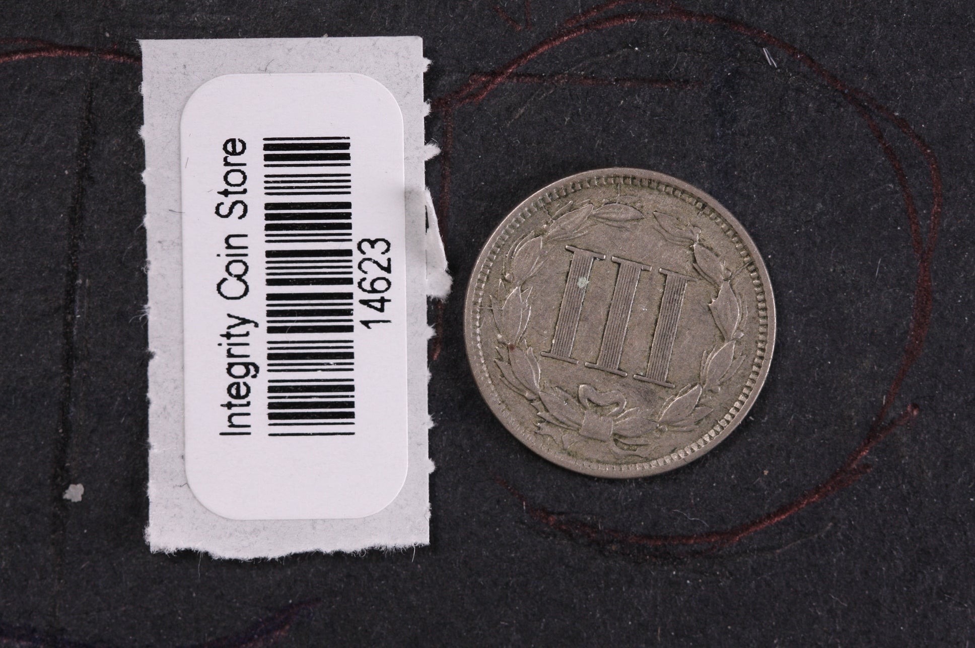 1869 Three Cent Copper Nickel (CN). Affordable Collectible Coin. Store #14623