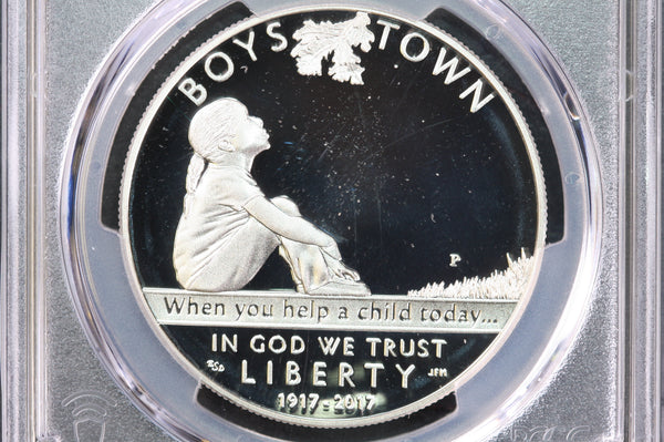 2017-P Boys Town, Commemorative Silver Dollar, PCGS PR69, Store #GMC162