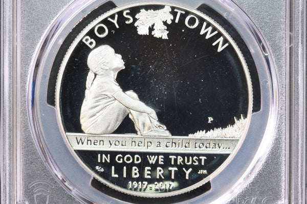 2017-P Boys Town, Commemorative Silver Dollar, PCGS PR69, Store #23210045