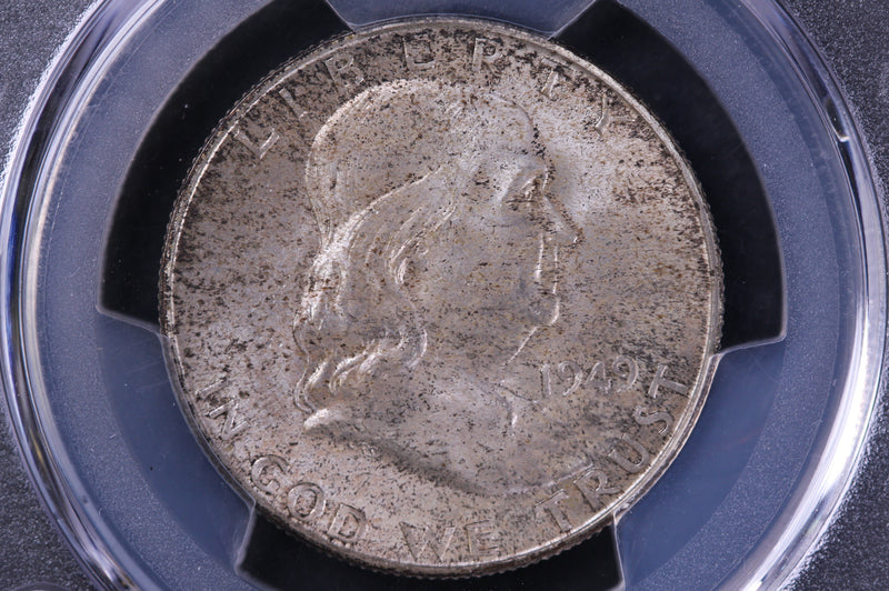 1949-D Franklin Silver Half Dollar, Affordable Graded PCGS MS65, FBL, Coin,