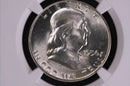 1956 Franklin Silver Half Dollar, Affordable Graded NGC MS63 or MS64, Coin, Store