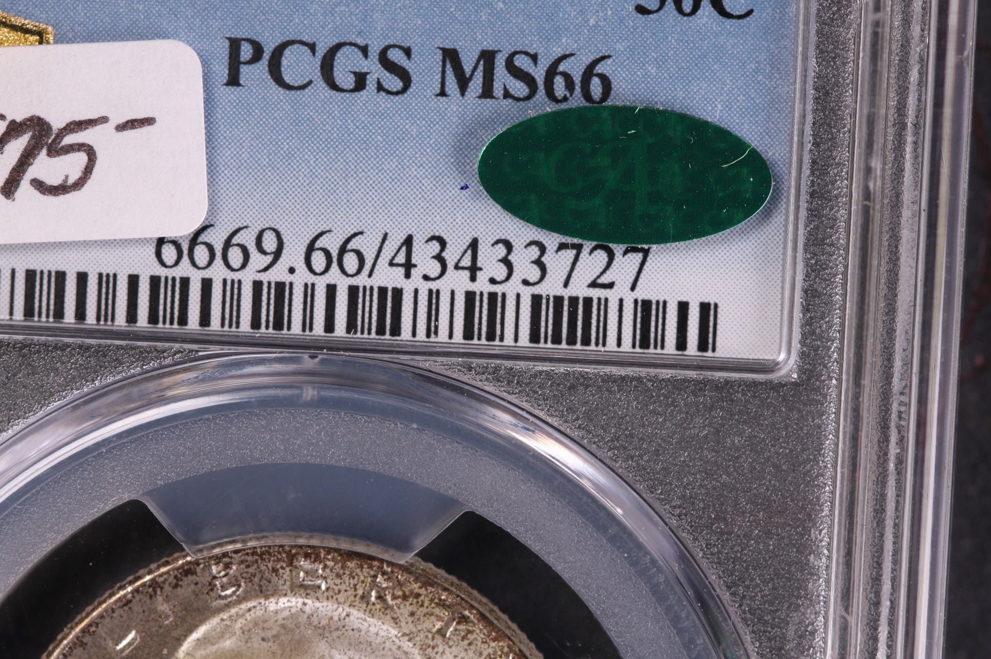 1954-S Franklin Half Dollar, PCGS Graded MS66 Green CAC Coin, Store #GHR173