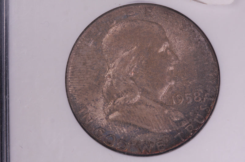 1958 Franklin Silver Half Dollar, Affordable Graded NGC MS65., Coin, Store