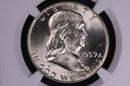 1959-D Franklin Silver Half Dollar, Affordable Graded NGC MS63 FBL., Coin, Store