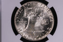 1959-D Franklin Silver Half Dollar, Affordable Graded NGC MS63 FBL., Coin, Store