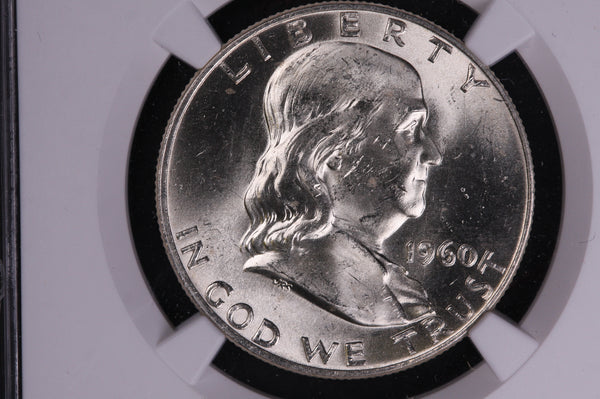 1960-D Franklin Silver Half Dollar, Affordable Graded NGC MS63., Coin, Store #230721017