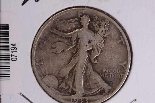 1933-S Walking Liberty Half Dollar.  Circulated Condition. Store #07194