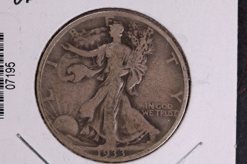 1933-S Walking Liberty Half Dollar.  Circulated Condition. Store