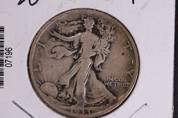 1933-S Walking Liberty Half Dollar.  Circulated Condition. Store #07196