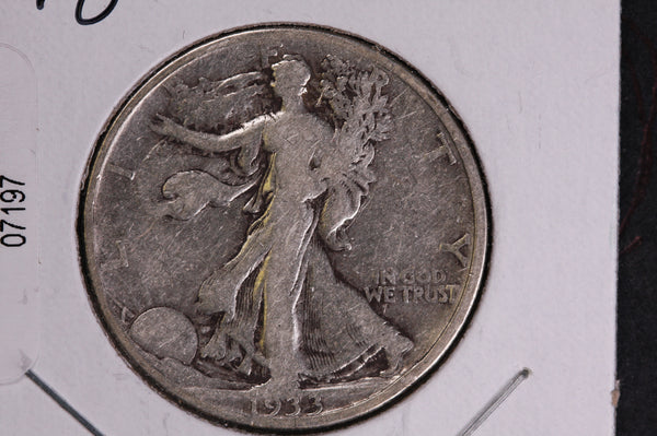 1933-S Walking Liberty Half Dollar.  Circulated Condition. Store #07197