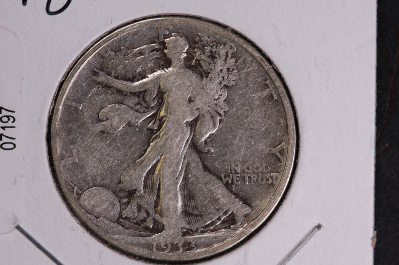 1933-S Walking Liberty Half Dollar.  Circulated Condition. Store