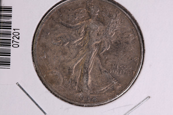 1934 Walking Liberty Half Dollar.  Circulated Condition. Store #07201