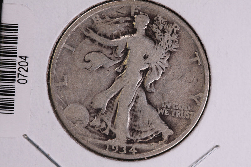 1934 Walking Liberty Half Dollar.  Circulated Condition. Store