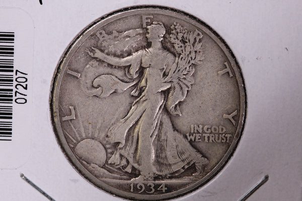 1934 Walking Liberty Half Dollar.  Circulated Condition. Store #07207