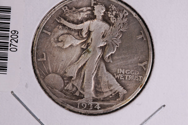 1934-S Walking Liberty Half Dollar.  Circulated Condition. Store #07209