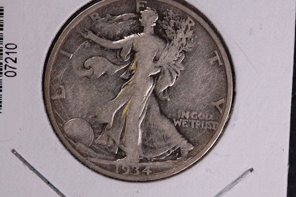 1934-S Walking Liberty Half Dollar.  Circulated Condition. Store #07210