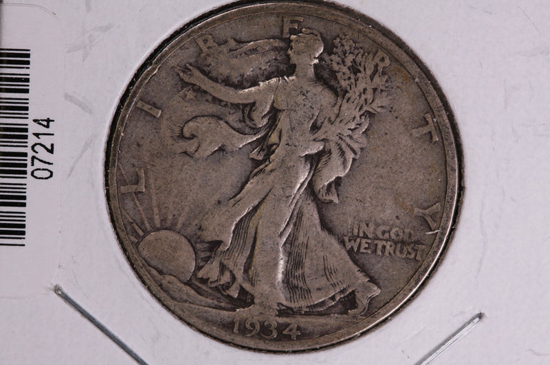 1934-S Walking Liberty Half Dollar.  Circulated Condition. Store