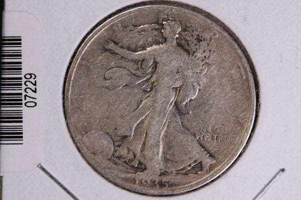 1935-D Walking Liberty Half Dollar.  Circulated Condition. Store #07229