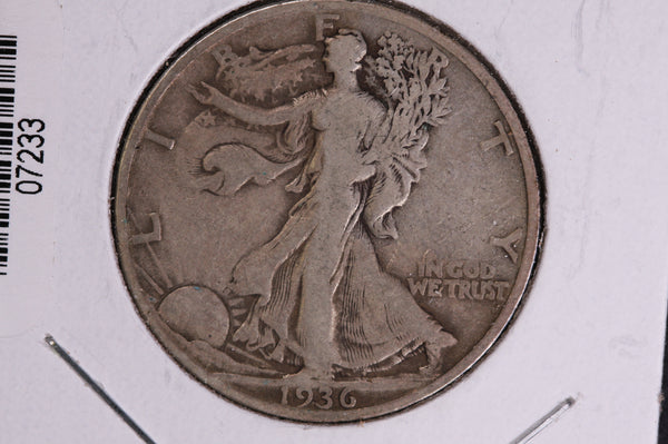 1936 Walking Liberty Half Dollar.  Circulated Condition. Store #07233