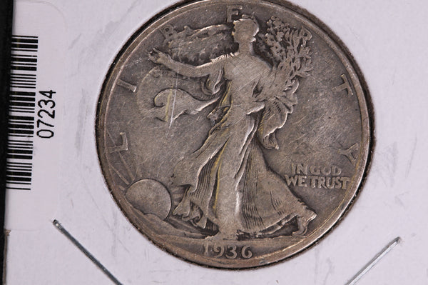 1936 Walking Liberty Half Dollar.  Circulated Condition. Store #07234
