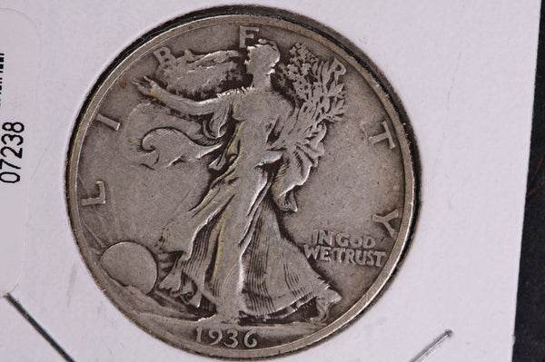 1936 Walking Liberty Half Dollar.  Circulated Condition. Store #07238