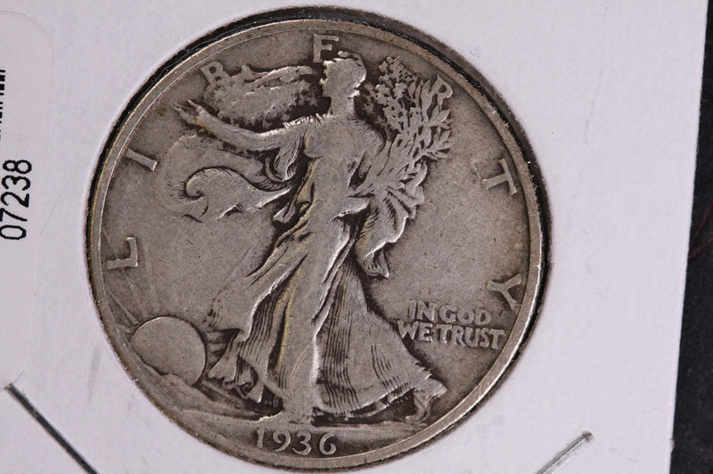 1936 Walking Liberty Half Dollar.  Circulated Condition. Store