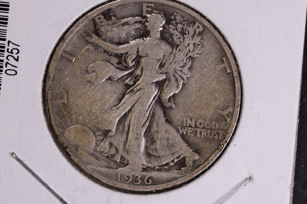 1936-S Walking Liberty Half Dollar.  Circulated Condition. Store #07257