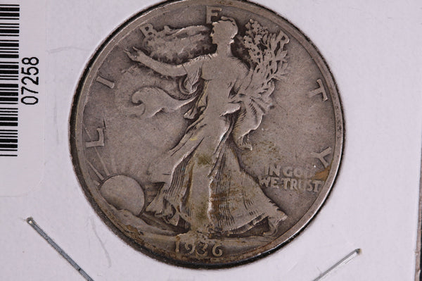 1936-S Walking Liberty Half Dollar.  Circulated Condition. Store #07258