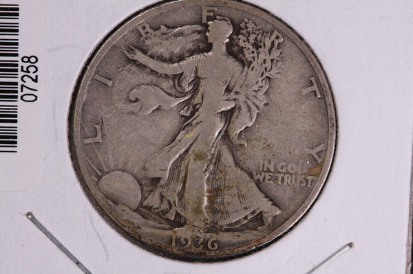 1936-S Walking Liberty Half Dollar.  Circulated Condition. Store #07258