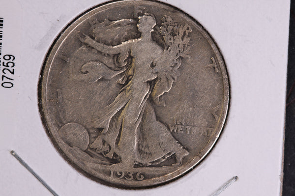 1936-S Walking Liberty Half Dollar.  Circulated Condition. Store #07259