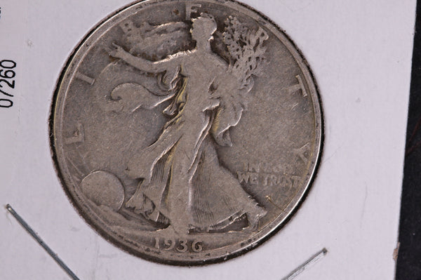 1936-S Walking Liberty Half Dollar.  Circulated Condition. Store #07260