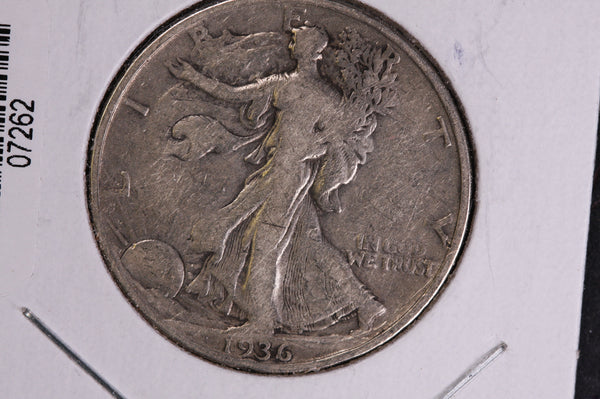 1936-S Walking Liberty Half Dollar.  Circulated Condition. Store #07262
