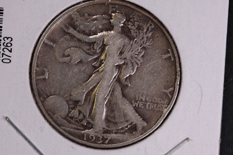 1937 Walking Liberty Half Dollar.  Circulated Condition. Store