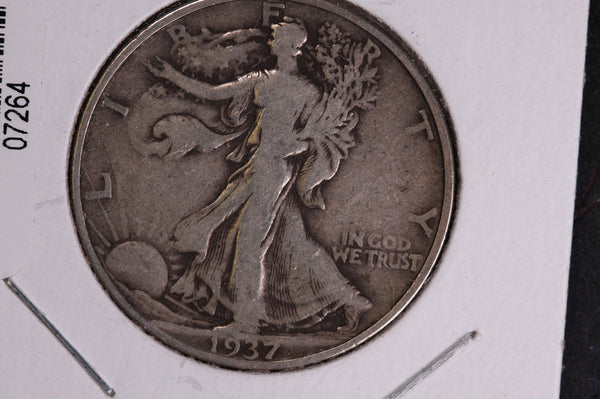 1937 Walking Liberty Half Dollar.  Circulated Condition. Store #07264