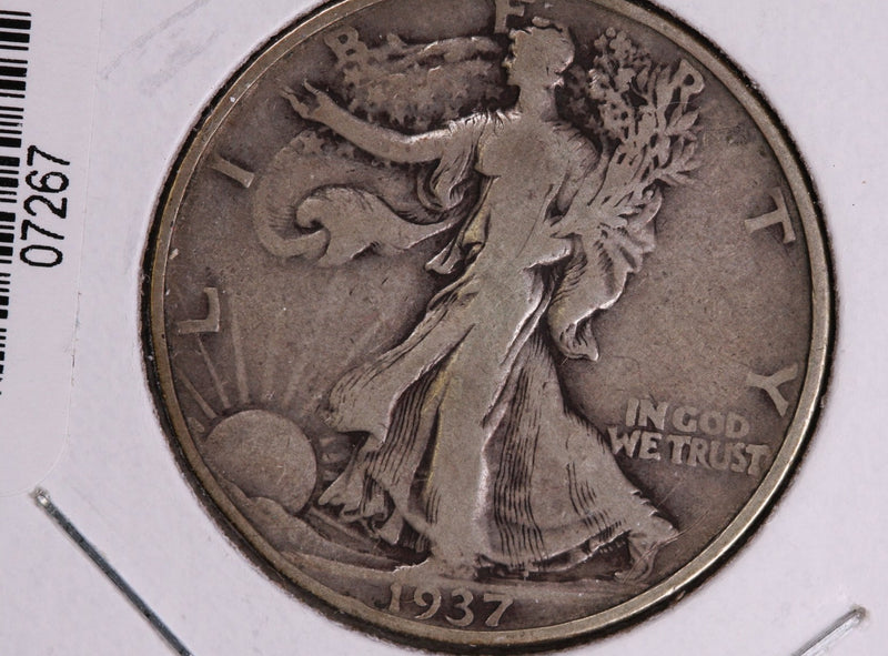 1937 Walking Liberty Half Dollar.  Circulated Condition. Store