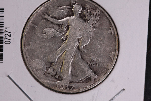 1937-S Walking Liberty Half Dollar.  Circulated Condition. Store #07271