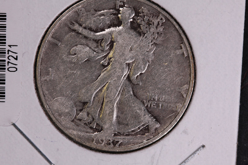1937-S Walking Liberty Half Dollar.  Circulated Condition. Store