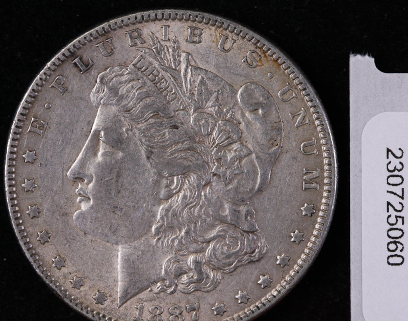 1887 Morgan Silver Dollar,  Average Circulated Condition, Store