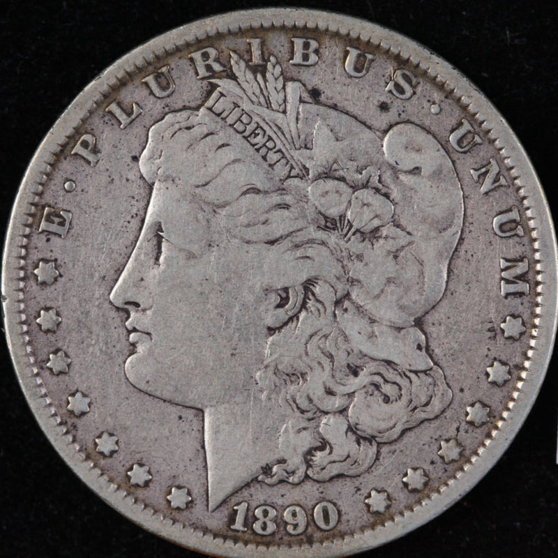 1890 Morgan Silver Dollar, Fine Circulated Coin, Store