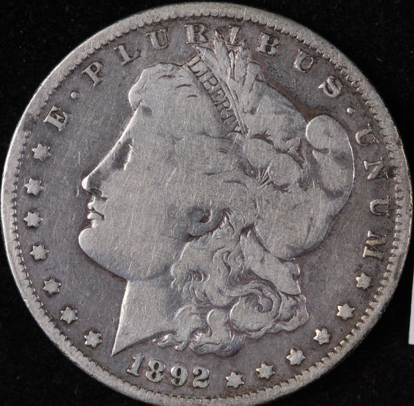 1892-O Morgan Silver Dollar, Very Good Circulated Coin, Store #DR0379