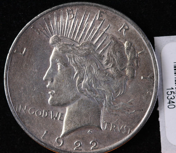1922 Peace Silver Dollar, Affordable Collectible Coin, Store #15340