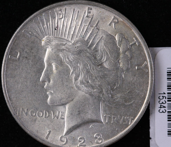 1923 Peace Silver Dollar, Affordable Collectible Coin, Store #15343